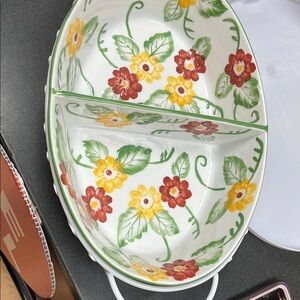 Temp-Tations Ceramic Bowl with Floral Design
